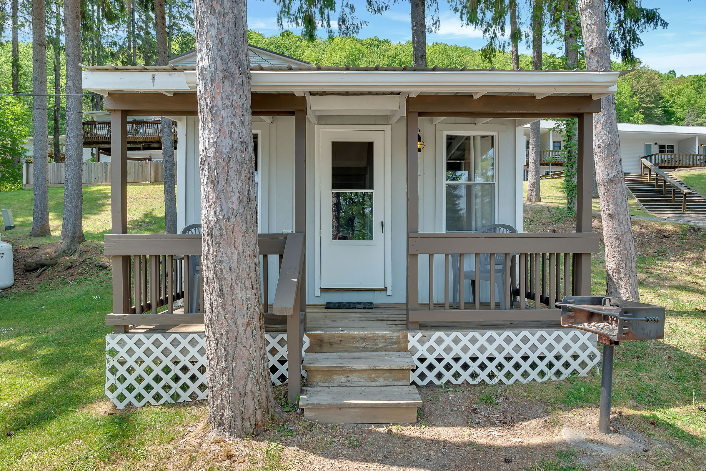 Outside, showing the front porch