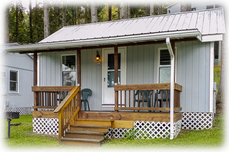 Outside, showing the front porch