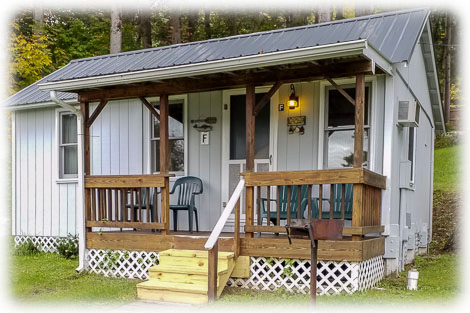 Outside, showing the front porch